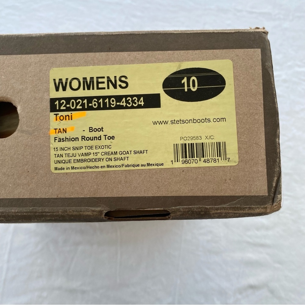 NWT Women's Stetson Toni Boots- Teju Lizard - Picture 11 of 12